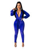 Deep V-neck Women Jumpsuit