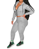 New Fall Women Solid Color Long Sleeve Hoodies Zipper Tops Slim Pants Sets Two Pieces Outfit Yellow Orange Gray Black Blue Wine Red XS-XL