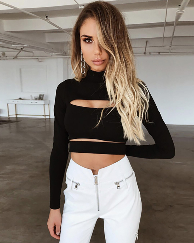 Long Sleeve Women Sexy Dress Top