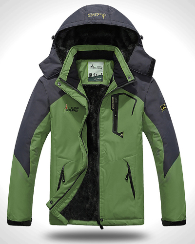 Waterproof Thickened Fleeced Mountaineering Clothes for both Men Women Hooded Warmth-keeping Jacket Multi Color M-6XL