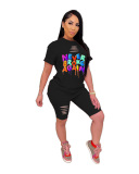 Women Fashion Hot Burn Out Two Piece Set