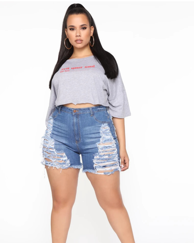 Sexy Burn Out Jean Short