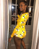 Printed Slim Onesies Jumpsuit