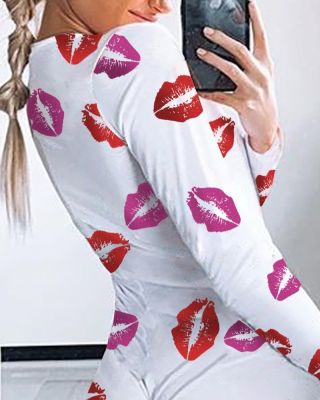 New Printed Slim Onesies Jumpsuit