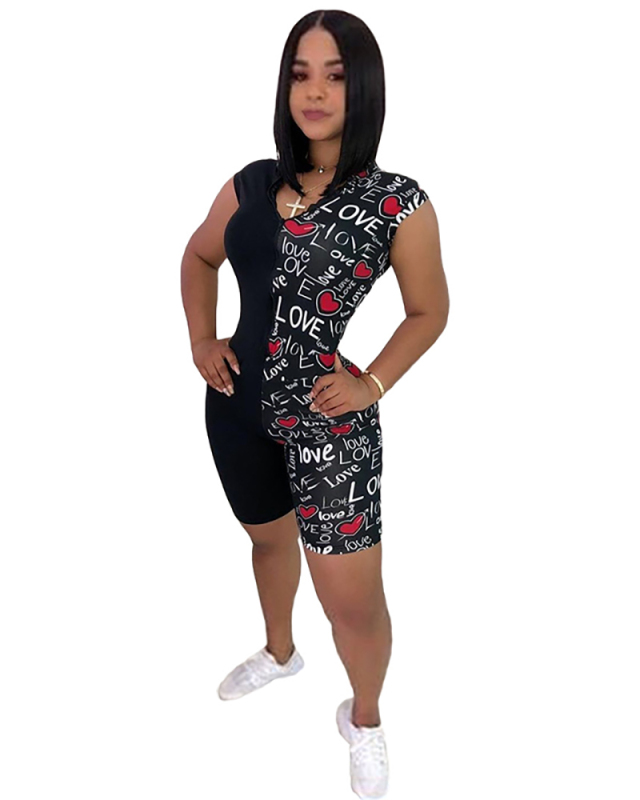 Letter Printed Hot Sale Jumpsuit