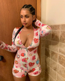 Printed Slim Onesies Jumpsuit