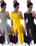 Off Shoulder Summer Women Cut Dress
