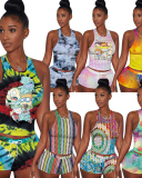 Cartton Printed Cute Girl Two Piece Outfits