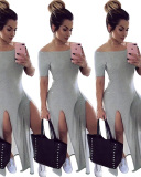 Off Shoulder Summer Women Cut Dress