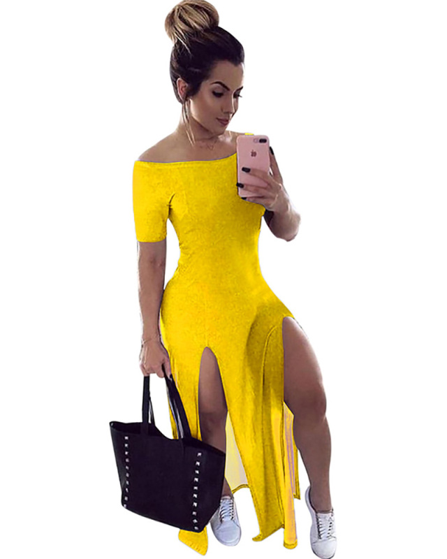 Off Shoulder Summer Women Cut Dress
