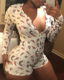 Printed Slim Onesies Jumpsuit