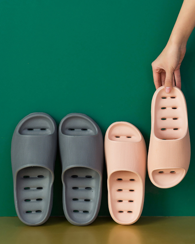 Thick-soled Drainage Bath Bathroom Slippers Summer Indoor Outdoor Soft-soled Quick-drying Sandals Slippers Multi Color 37-44