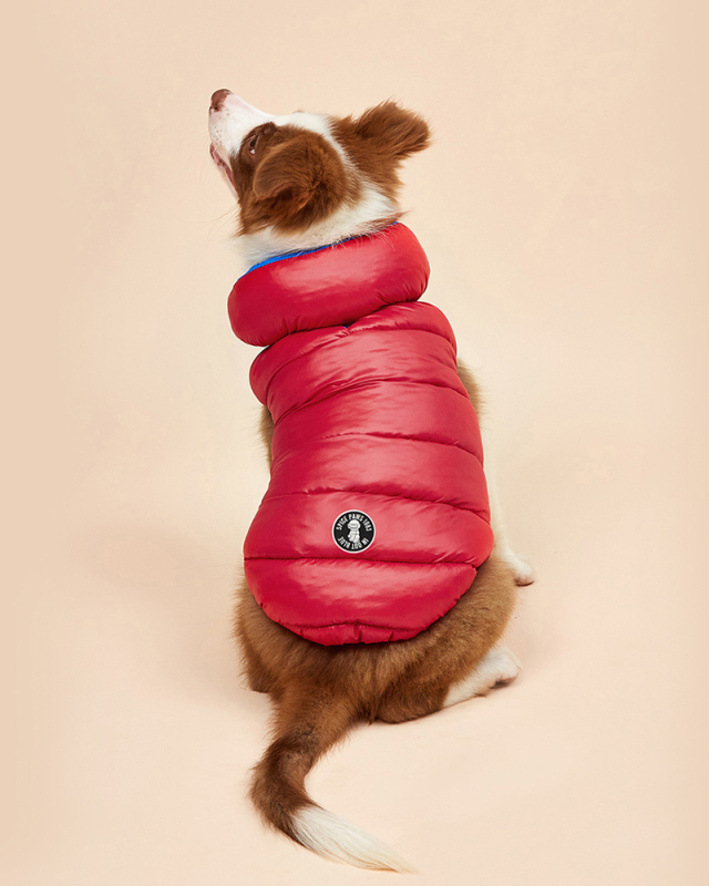 Pet's Contrast Color Double-sided Vest Waterproof Windproof Outdoor Down Jacket Pet Clothes
