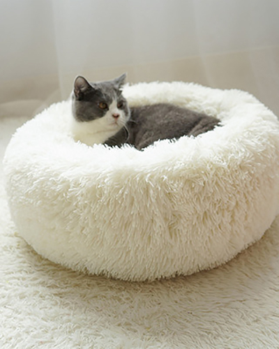 Plush Round-shaped Sleeping Pad Sleeping Bed for Pets Cat Bed Dog Bed Thickened Cat Pad Dog Pad Pet Supplies Multi Color Multi Size
