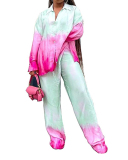 Printed Loose Street Style Two Piece Pant Set S-XXL