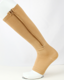 High Elastic Unisex Compression Zip Stockings Professional Leg Protection Long Stockings
