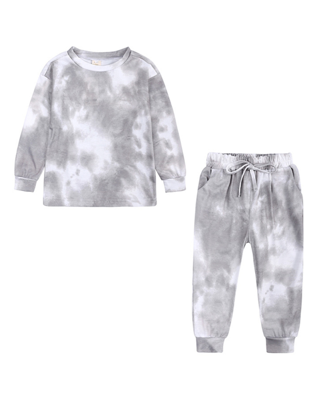 Kid Tie Dye Causal Printing Two Piece Set 66-140