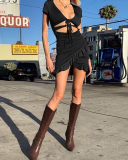 Women Hollow Out Sexy Summer Dress S-XL