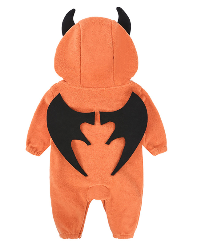 Baby Fall/Winter Outfits Jumpsuits Halloween Pumpkin Hooded Show Clothes Outing 70-95