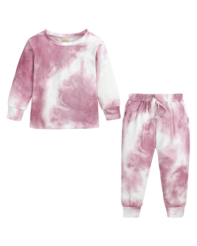 Kid Tie Dye Causal Printing Two Piece Set 66-140