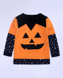 Children Halloween Pumpkins Long Sleeve Four Piece Set 