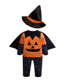 Children Halloween Pumpkins Long Sleeve Four Piece Set 