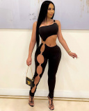 Hollow Out Women Sleeveless Sexy Jumpsuit S-XXL