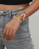 Bohemian Style Colorblock Woven Bracelet