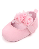 Solid Color 3D Flower Princess Athletic Baby Girl Shoes