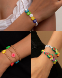 Bohemian Style Colorblock Woven Bracelet