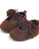 Solid Color 3D Flower Princess Athletic Baby Girl Shoes