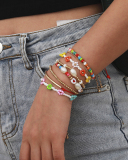 Bohemian Style Colorblock Woven Bracelet