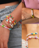 Bohemian Style Colorblock Woven Bracelet