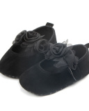Solid Color 3D Flower Princess Athletic Baby Girl Shoes