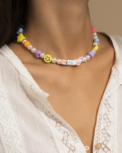 Simple Personality Star Handmade Beaded Soft Necklace 