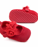 Solid Color 3D Flower Princess Athletic Baby Girl Shoes