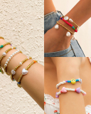 Bohemian Style Colorblock Woven Bracelet