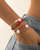 Bohemian Style Colorblock Woven Bracelet