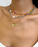 Simple Personality Star Handmade Beaded Soft Necklace 