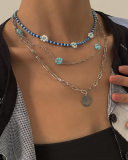 Colorblock Simple Bohemian Woven Necklace