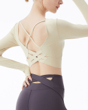 Ladies Fashion Fitness Wear Yoga Wear Chest Pads High Elastic Breathable Solid Color S-XL