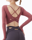 Ladies Fashion Fitness Wear Yoga Wear Chest Pads High Elastic Breathable Solid Color S-XL