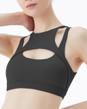 Women's New Nude Sports Bra Yoga Vest Solid Color S-XL