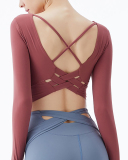 Ladies Fashion Fitness Wear Yoga Wear Chest Pads High Elastic Breathable Solid Color S-XL