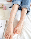 Big Fishnet Women Sexy Stocking With Pearl