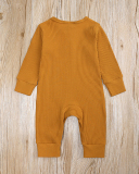 Children Solid Color Long Sleeve Jumpsuit Blue Black White Gray Green Pink Yellow 60-100