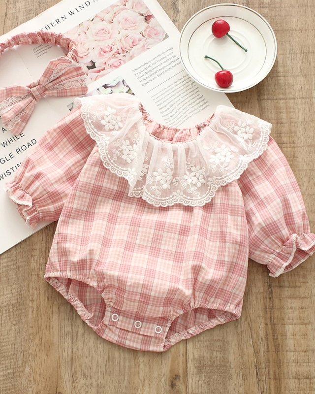 Triangle Romper Children's Sweet Mesh Cotton One-piece Loose