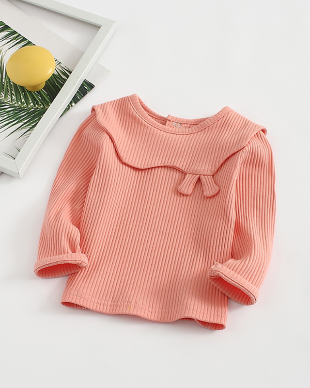 New Children's T-shirt Long-Sleeved Cotton Outer Bottoming Skin-Friendly Soft Shirt 73-100