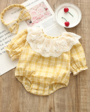 Triangle Romper Children's Sweet Mesh Cotton One-piece Loose