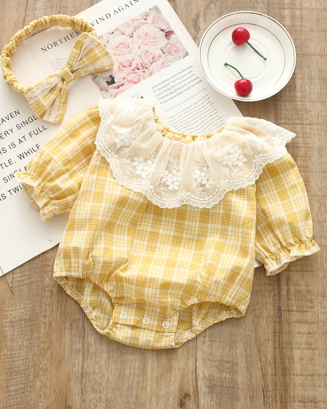 Triangle Romper Children's Sweet Mesh Cotton One-piece Loose